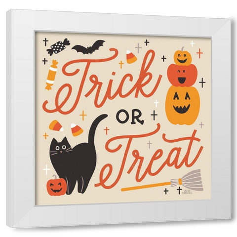 Trick or Treat II with Black White Modern Wood Framed Art Print by Marshall, Laura