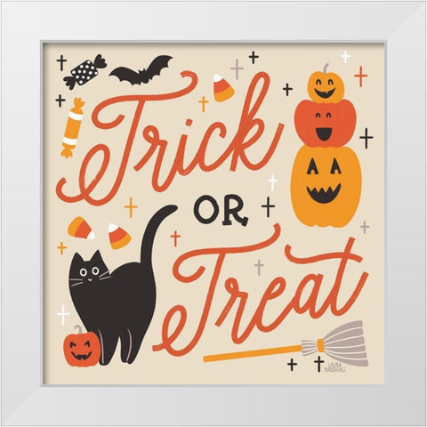 Trick or Treat II with Black White Modern Wood Framed Art Print by Marshall, Laura