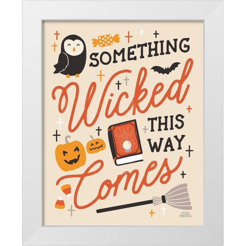 Trick or Treat IV with Black White Modern Wood Framed Art Print by Marshall, Laura