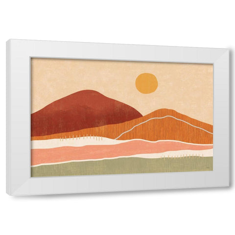 Warmscape I White Modern Wood Framed Art Print by Charron, Veronique