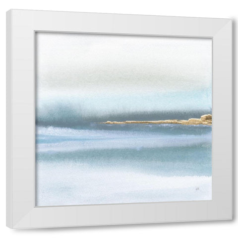 Blue Earth I White Modern Wood Framed Art Print by Paschke, Chris