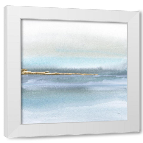 Blue Earth II White Modern Wood Framed Art Print by Paschke, Chris