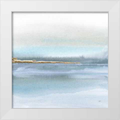 Blue Earth II White Modern Wood Framed Art Print by Paschke, Chris