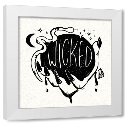 Witches Potion I White Modern Wood Framed Art Print by York, Leah