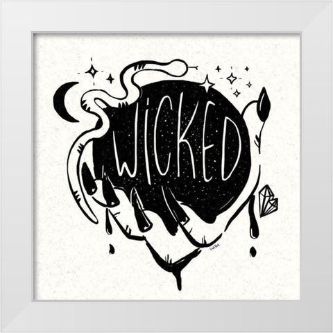 Witches Potion I White Modern Wood Framed Art Print by York, Leah