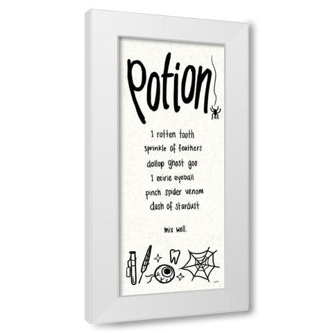 Witches Potion VII White Modern Wood Framed Art Print by York, Leah