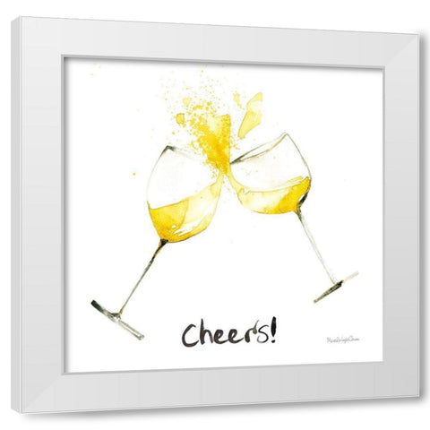 Pop the Cork VI White Modern Wood Framed Art Print by Charro, Mercedes Lopez