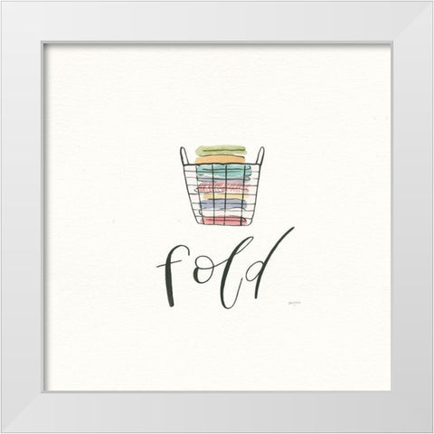 Wash Dry Fold Repeat III White Modern Wood Framed Art Print by Jackson, Jenaya