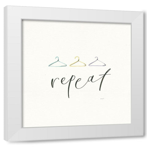 Wash Dry Fold Repeat IV White Modern Wood Framed Art Print by Jackson, Jenaya