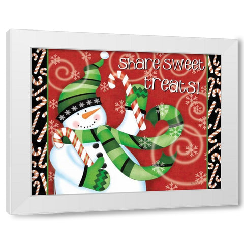 Sweet  Holidays I White Modern Wood Framed Art Print by Charron, Veronique