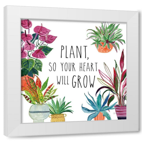 Tropical Home II White Modern Wood Framed Art Print by Zaman, Farida