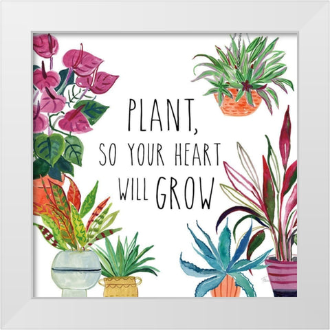 Tropical Home II White Modern Wood Framed Art Print by Zaman, Farida