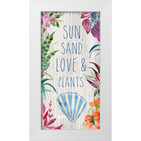 Tropical Home X White Modern Wood Framed Art Print by Zaman, Farida