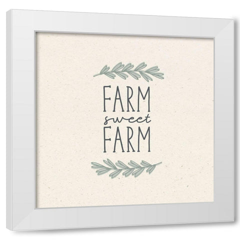 Sweet Farm White Modern Wood Framed Art Print by Wild Apple Portfolio