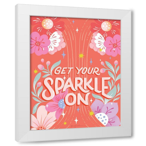 Sparkle I White Modern Wood Framed Art Print by Graham, Gia