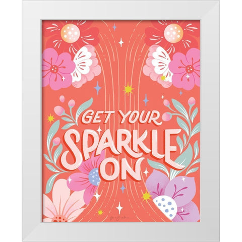 Sparkle I White Modern Wood Framed Art Print by Graham, Gia