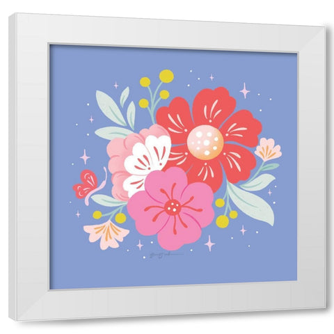 Floral Bouquet I White Modern Wood Framed Art Print by Graham, Gia