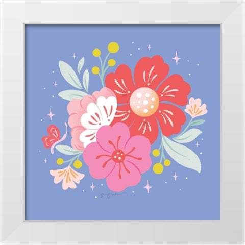 Floral Bouquet I White Modern Wood Framed Art Print by Graham, Gia