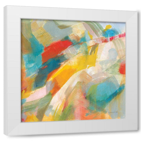 Folds of Color Bright Crop White Modern Wood Framed Art Print by Nai, Danhui