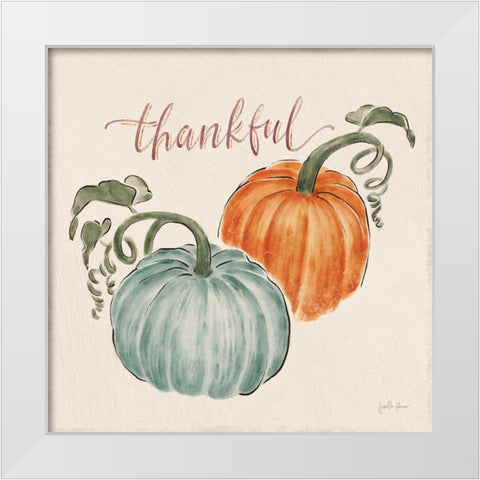 Harvest Jewels III Pumpkins White Modern Wood Framed Art Print by Penner, Janelle