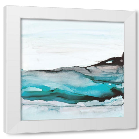 Aquascape I White Modern Wood Framed Art Print by Paschke, Chris