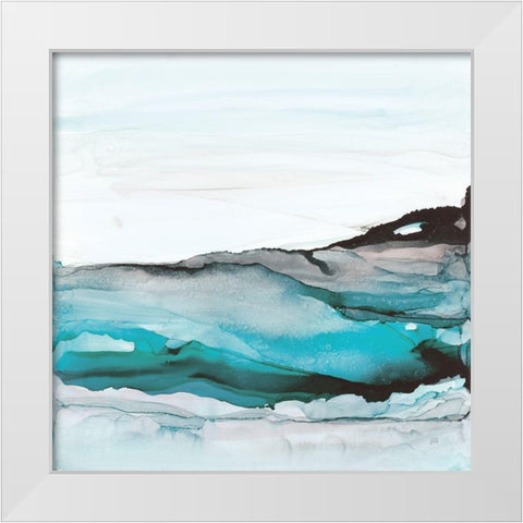 Aquascape I White Modern Wood Framed Art Print by Paschke, Chris