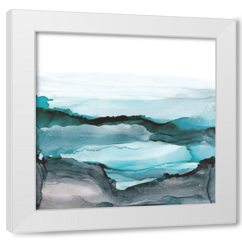Aquascape II White Modern Wood Framed Art Print by Paschke, Chris