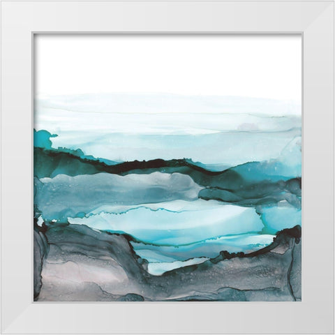 Aquascape II White Modern Wood Framed Art Print by Paschke, Chris