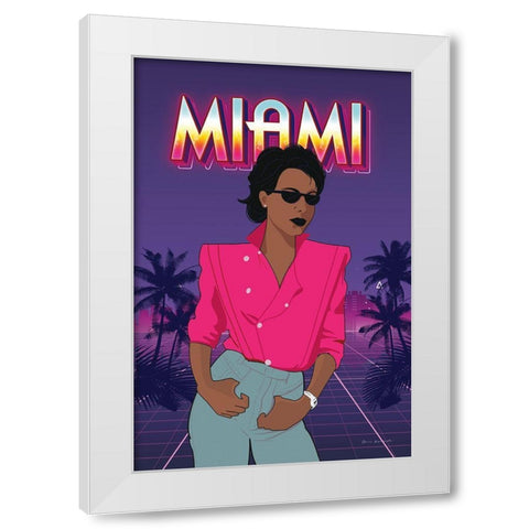 So Eighties II White Modern Wood Framed Art Print by Escalante, Omar
