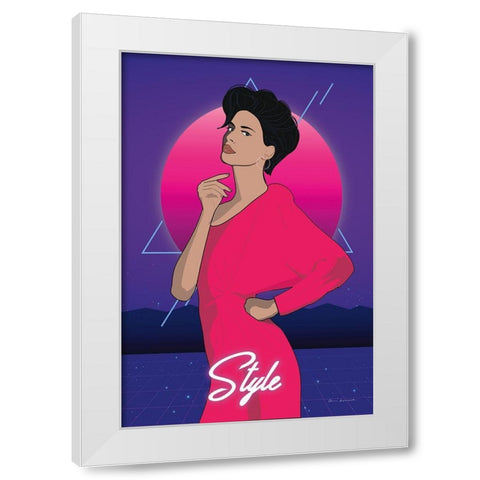 So Eighties III White Modern Wood Framed Art Print by Escalante, Omar