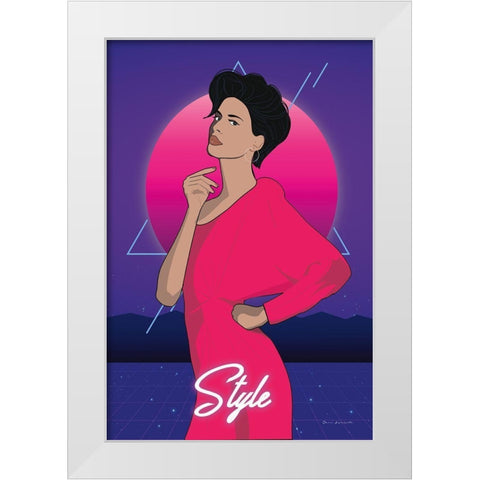 So Eighties III White Modern Wood Framed Art Print by Escalante, Omar