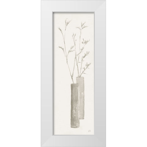 Neutral Grass White Modern Wood Framed Art Print by Paschke, Chris