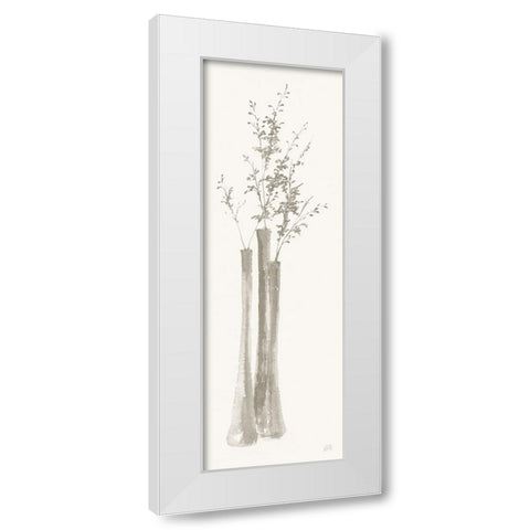 Neutral Seed White Modern Wood Framed Art Print by Paschke, Chris