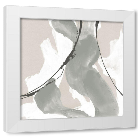Touch of Gray II White Modern Wood Framed Art Print by Paschke, Chris
