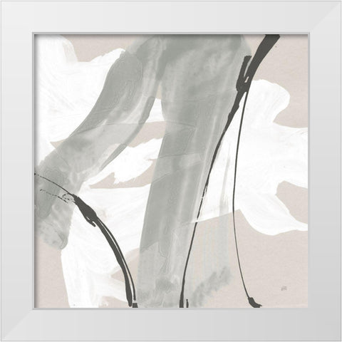 Touch of Gray III White Modern Wood Framed Art Print by Paschke, Chris