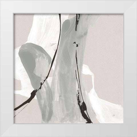 Touch of Gray IV White Modern Wood Framed Art Print by Paschke, Chris
