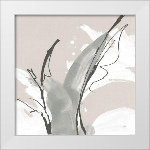 Touch of Gray V White Modern Wood Framed Art Print by Paschke, Chris