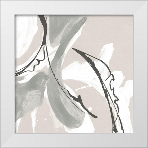 Touch of Gray VI White Modern Wood Framed Art Print by Paschke, Chris