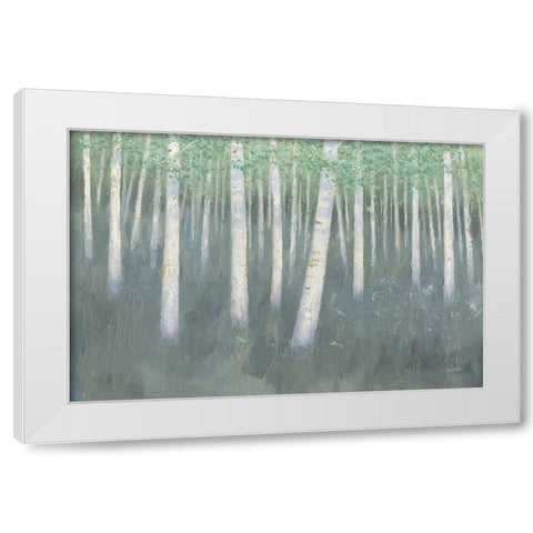 Green Forest Hues II White Modern Wood Framed Art Print by Wiens, James