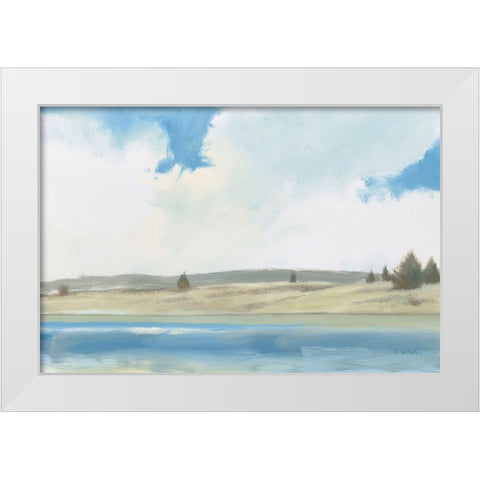 Tranquil Landscape White Modern Wood Framed Art Print by Wiens, James