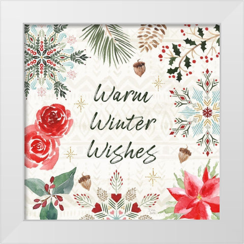 Winter Moment VI White Modern Wood Framed Art Print by June, Dina