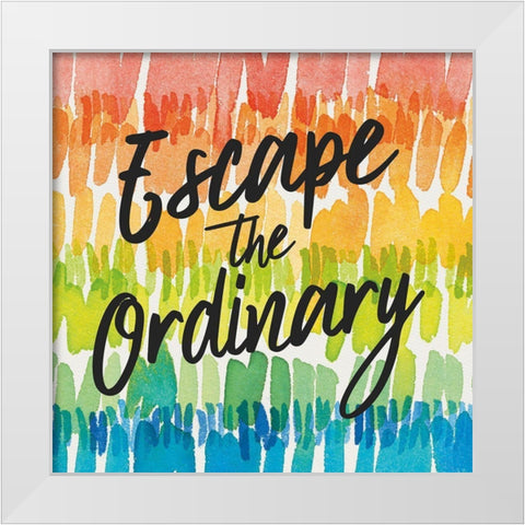 Rainbow World II Escape White Modern Wood Framed Art Print by Wild Apple Portfolio