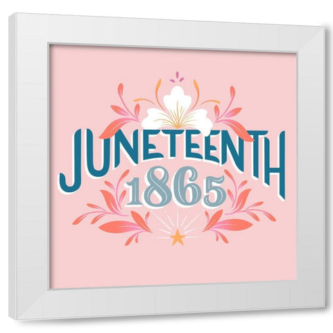 Juneteenth I White Modern Wood Framed Art Print by Graham, Gia