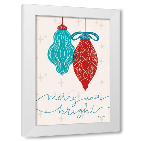 Retro Ornament VIII Blue White Modern Wood Framed Art Print by Thorns, Becky