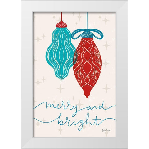 Retro Ornament VIII Blue White Modern Wood Framed Art Print by Thorns, Becky