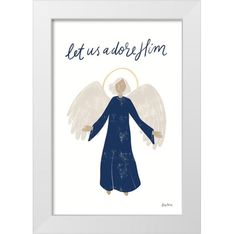 Nativity I with Navy White Modern Wood Framed Art Print by Thorns, Becky