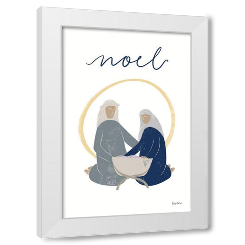 Nativity II with Navy White Modern Wood Framed Art Print by Thorns, Becky