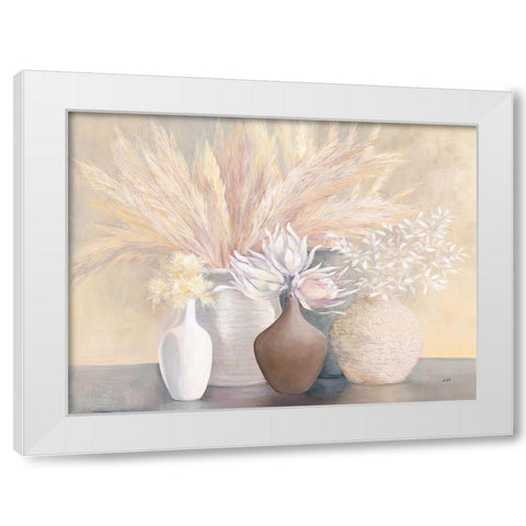 Gentle Still Life White Modern Wood Framed Art Print by Purinton, Julia