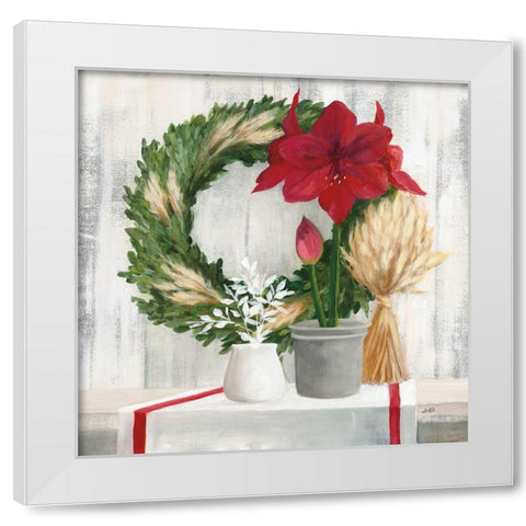 Blooms of the Season White Modern Wood Framed Art Print by Purinton, Julia