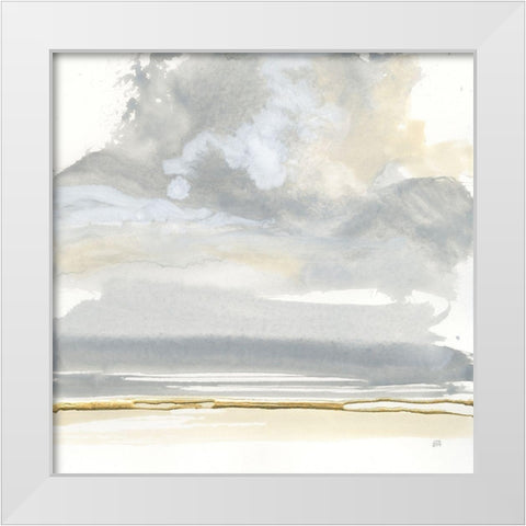 Cumulus Gray I White Modern Wood Framed Art Print by Paschke, Chris